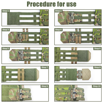 BG Tactical Vest Quick Buckle Set, Portable Detachable Magnetic Clip Set, Hunting Vest Accessories