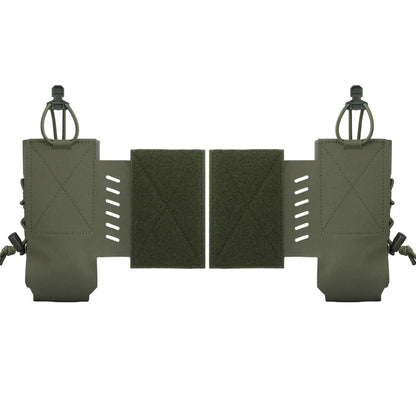 2PCS Radio Pouch Shock Cord Retension Chest Rig Side Bag Hanging Side Bag Expands Walkie Talkie Storage for AN/PRC-148/152/163