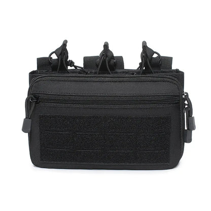 Quick-Draw Triple Mag Pouch, Rifle Ammo Cartridge Holder for 5.56mm/7.62mm, Molle Accessory Bag for Tactical Hunting & Airsoft
