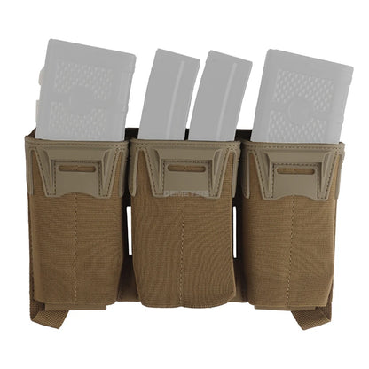 Tactical Admin Pouch with Multi-caliber 5.56 9mm Triple Mag Pouch MOLLE Front Placard System 2nd Layer Airsoft Pouches