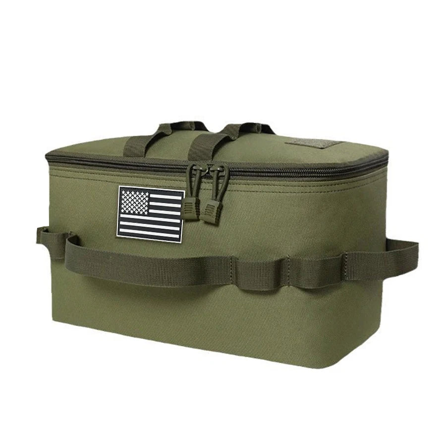 Portable Camping Cookware Storage Bag Detachable Divider Outdoor Picnic Tableware Organizer Bag Large Capacity Travel Kitchen Ge