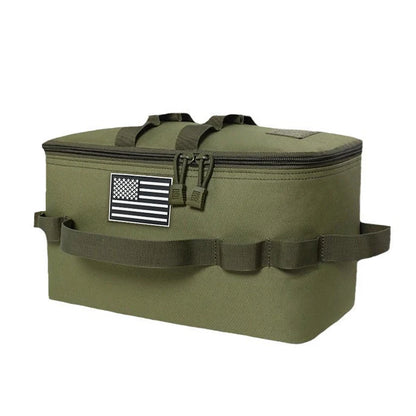 Portable Camping Cookware Storage Bag Detachable Divider Outdoor Picnic Tableware Organizer Bag Large Capacity Travel Kitchen Ge