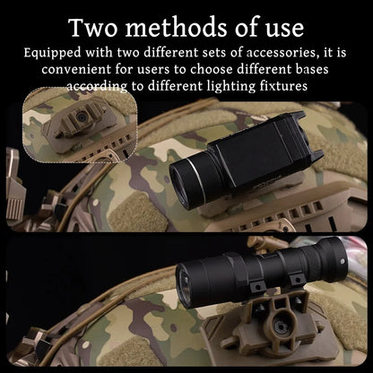 Outdoor Helmet Light Mount Adapter Shooting Camping Universal Helmets Flashlight Holder Hook and Loop Attachment Rotatable