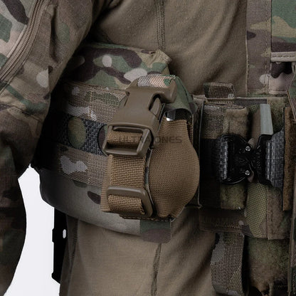 Tactical Compact Grenade Pouch for M67 MOLLE Combat Single Magazine Bag Elastic Hunting Airsoft Training Gear Frag Pouches