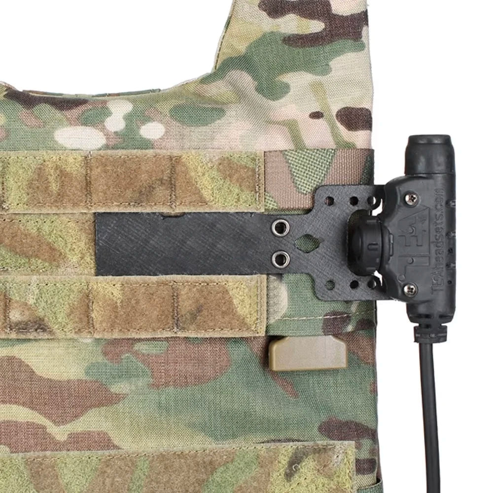 Tactical Vest Universal PTT MOLLE Mounting Adapter Board for U94 TE A Invisio
