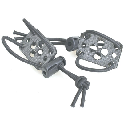 2PCS Tactical Communication PTT Fixed Plate Holder Imported Teg-Ris Elastic Rope Fixed Buckle