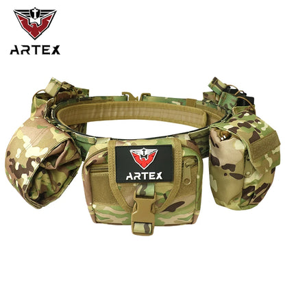 ARTEX Outdoor Battle Belt Sets Duty Belts Law Enforcement Airsoft Utility Belt with Accessories Pouches