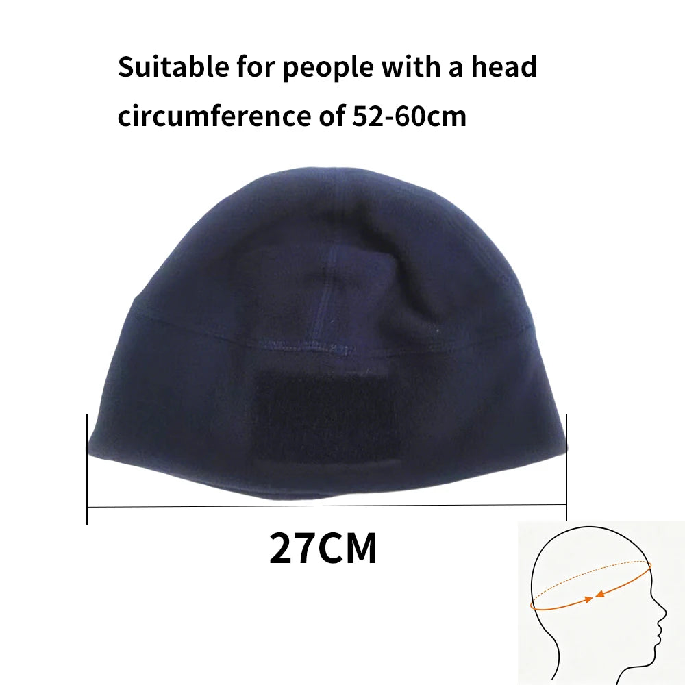 Windproof Tactical Beanie - Thick, Warm Knit Hat for Outdoor Activities, Breathable & Stretch Fit, Solid Color