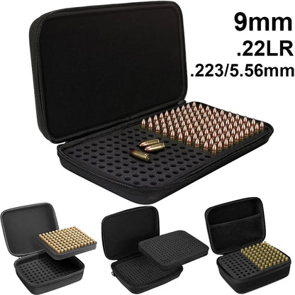 9mm .22LR .223/5.56mm Ammo Pouch Large Capacity Handbag for Ammunition Storage Box Hunting Cartridge Bag Bullet Case Organizer