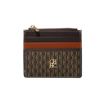 CH Women's Bag Wallet Exquisite Compact Convenient Decoration Durable Elegant Brand Design Sense Letter Decoration Zipper