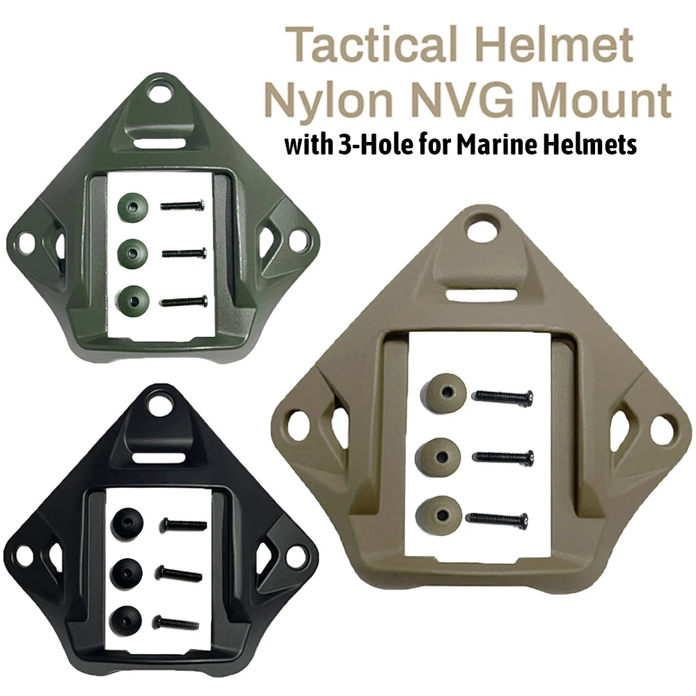 Tactical Helmet Frame Mount NVG Shroud Aluminum Adapter 3 Hole Skeleton Mount ARC Rail For FAST MICH Helmet Accessorie