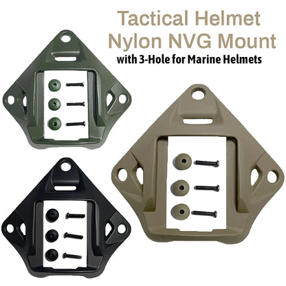 Tactical Helmet Frame Mount NVG Shroud Aluminum Adapter 3 Hole Skeleton Mount ARC Rail For FAST MICH Helmet Accessorie