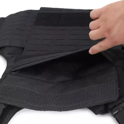 Outdoor Hunting Laser Quick Release Black Tactical Vest CS Quick Release Vest Duty Molle Anti Stab Protective Training Suit