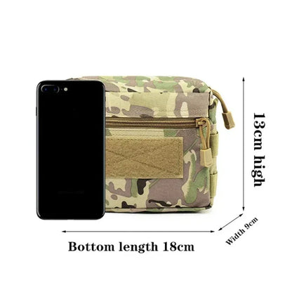 Outdoor Molle Pouches Tactical Admin Pouch Compact EDC Utility Gadget Gear Pouch Carry Accessory Belt Hanging Waist Hunting Bag