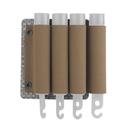 4-Pack MOLLE Glow Stick Storage Pouch Shotgun Shell Battery Holder Light Bag Durable Outdoor Hunting Tactical Gear Accessories