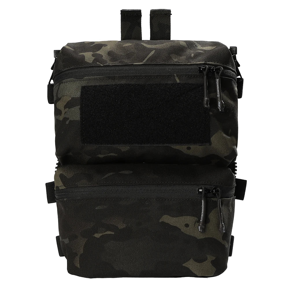 Emersongear For FRO Style V5 Vest Back Panel Double Pouch Hunting Hiking Combat Multi-purpose Bag Zip On Backpack Nylon EM9649
