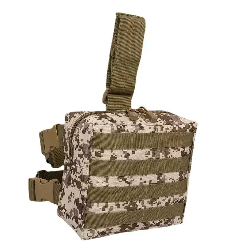 Hunting Molle Tactical DUMP Drop Leg Panel Utility Pouch Outdoor Hiking Storage Magazine Camo Waist Bag