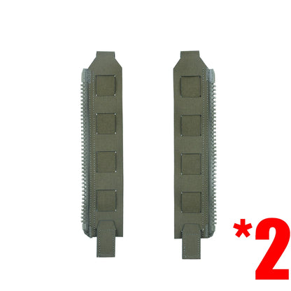 Tactical Back Panel Zipper MOLLE Adapter 500D Nylon Lightweight Versatile For Rear Pack Plate Carrier 3950 Tactical Gear 2PCS