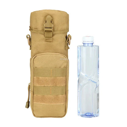 Tactical Molle Water Bottle Pouch Nylon Outdoor Sport Travel Kettle Bag with Shoulder Strap