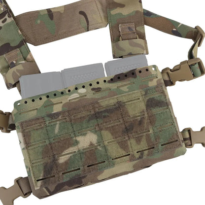 Tactical Modular Chest Rig MK5 Molle System Mag Pouch Front Flap Airsoft Hunting Lightweight Adjustable Gear