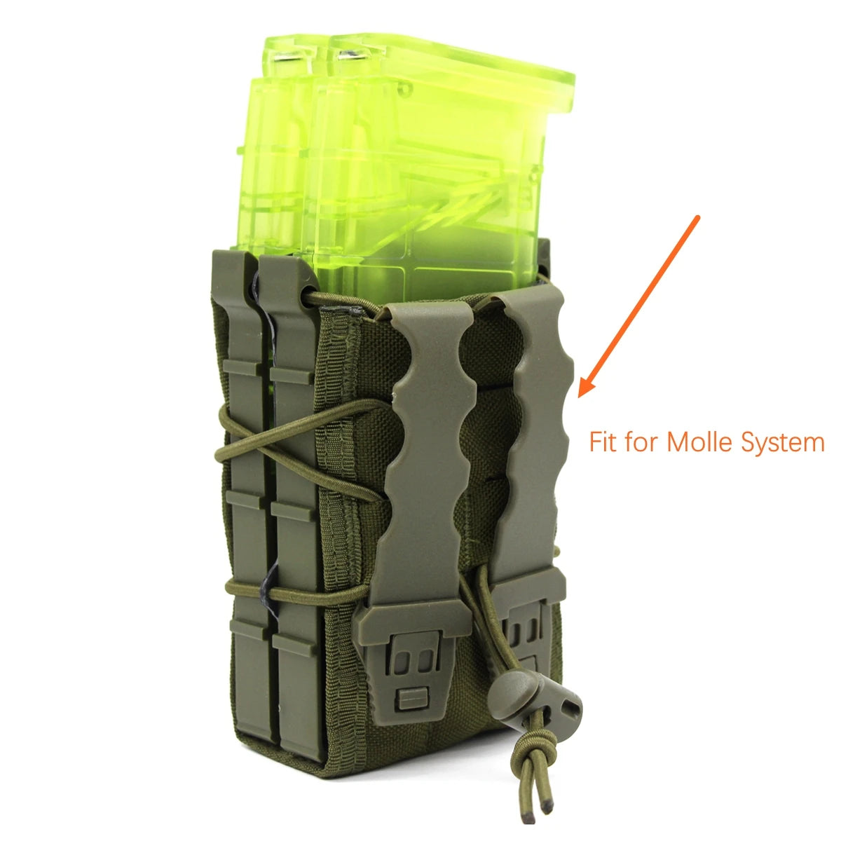 Outdoor Tactical Magazine Storage Pouch 5.56 Double Elastic CS Belt Vest with MOLLE Load-Bearing Function for Rifle and Shotgun
