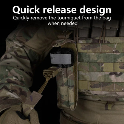 Quick Tourniquet Pouch Waist Bag Camping CS Shooting Molle System Accessories Easy Installation Outdoor Camping Equipment