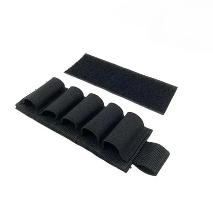 1PC Outdoor Hunting Tactical Shell Storage Bag Army Fan MOLLE Accessory Bag 12G Bullet Pouch 6 Holes Round Shotgun Pouch