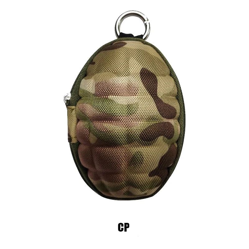 Outdoor Mini Grenade Shaped Car Key Wallets Coin Purse Pouch Bag Keychain Holder Case PU Leather Accessories Change Wallet