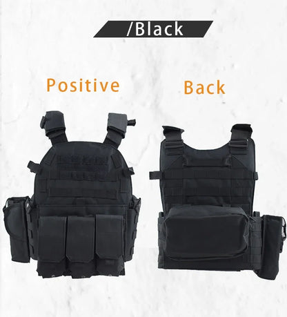 6094 Nylon Military Tactical Vest Body Armor Combat Army Gear with Pouch for Hunting