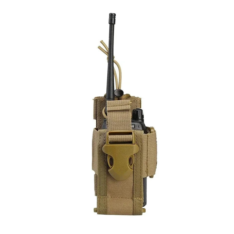 Tactical Walkie Talkie Holder Bag Molle Radio Pouch Nylon Waist Pack Pocket Pendant Pouch Hunting Accessories