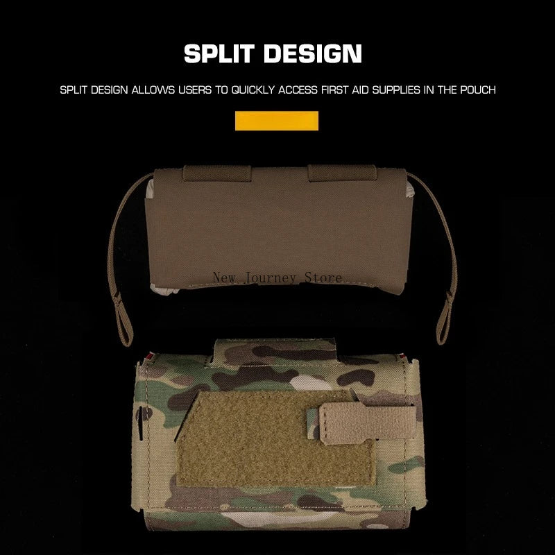 Tactical Airsoft Compact Trauma Pouch V3 Molle Medical Bag MD2 IFAK Pouch For Hunting Plate Carrier Waist Belt Gear