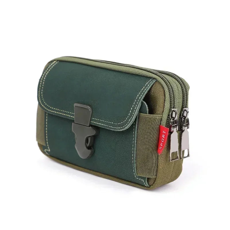 Canvas Waist Pocket Male Outdoor Fanny Bum Bag Purse Business Mobile Phone Pouch Running Pouch Travel Camping Bags