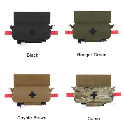 KRYDEX Tactical First AID Trauma Pouch Roll Up Medic Pouch EMT IFAK Dangler Drop Dump Pouch for Vest Chest Rig