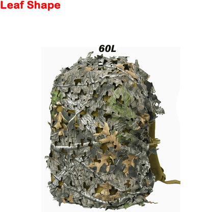 3D Camo Net Backpack Cover 60L 80L  Laser Cut Camouflage Hunting Backpack Cover Paintball Paratrooper Hunting Accessories