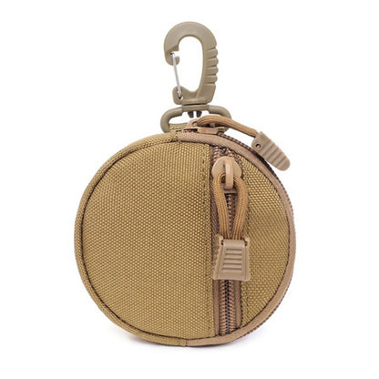 Mini EDC Tool Pouch Keychain Zipper Holder Earphone Key Wallet Coin Purses Utility Outdoor Hiking Hunting Accessories Waist Bag