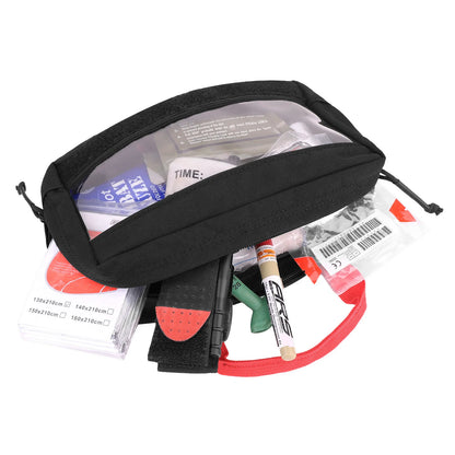 KRYDEX Tactical Clear Top Insert Pouch for D3 Backpack First Aid Bag Camping Travel Survival Medical Storage Bag Accessories