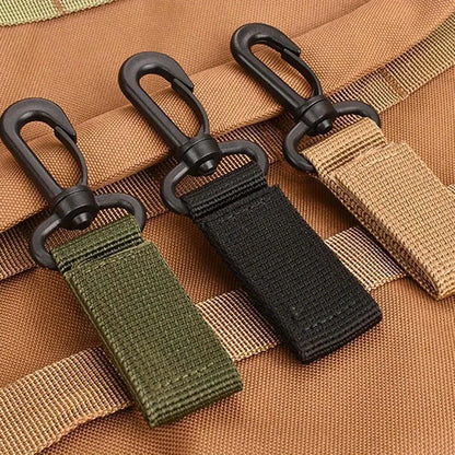 2PCS Climbing Accessory Outdoor Carabiner Strength Tactical Backpack Key Hook Webbing Buckle Hanging System Belt Buckle Hanging