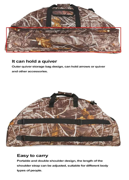 95CM/100CM/115CM  Soft Padded Compound Bow Case Backpack Arrow Quiver Pocket