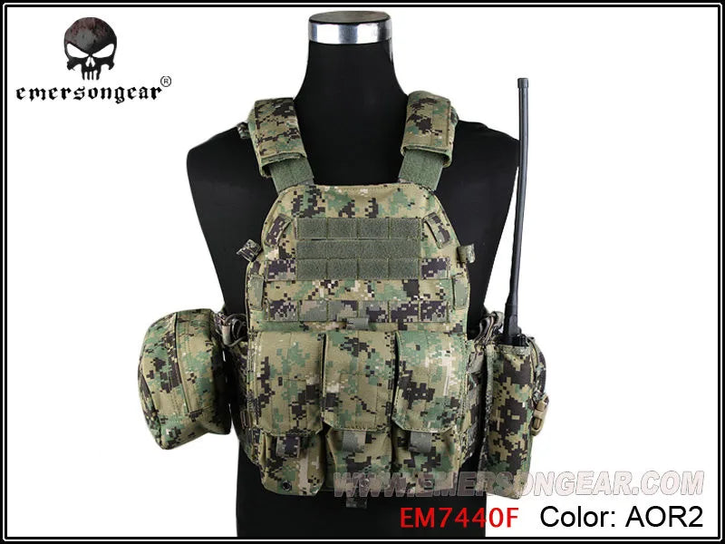 Emersongear For LBT 6094 Style Plate Carrier W/3 Pouches Tactical Vest Protective Gear Body Guard Armor Airsoft Hunting