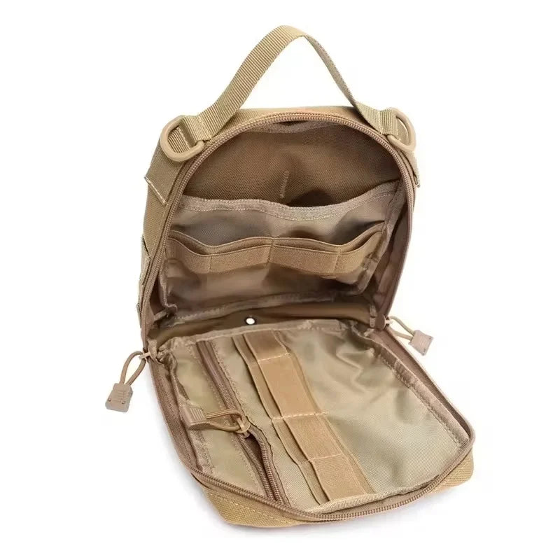 Compact Tactical Medical Storage Bag for Outdoor Survival, Camping, Hunting with Durable Molle Webbing System