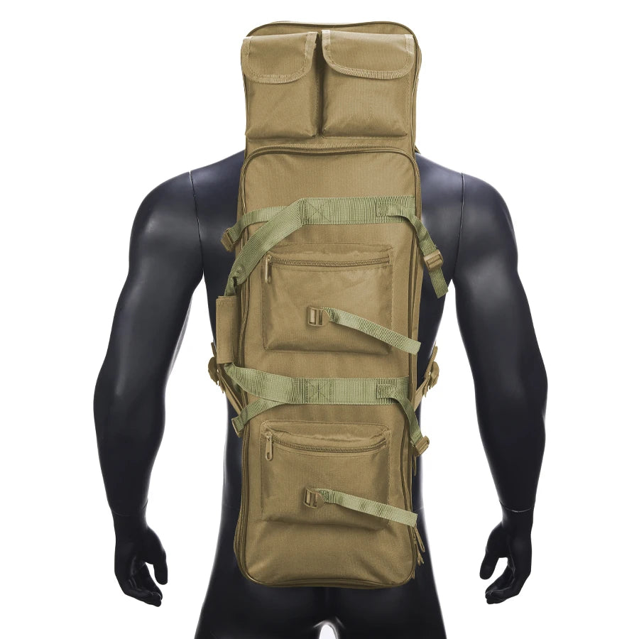 Multi functional storage bag with multiple pockets designed for partitioned storage and adjustable webbing straps and straps