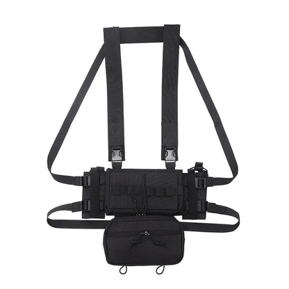 Men's Multicam Hunting MK3 Tactical Chest Rig Harness Modular Lightweight Military Airsoft Vest w/ 5.56 Mag Pouch Pantiball Gear