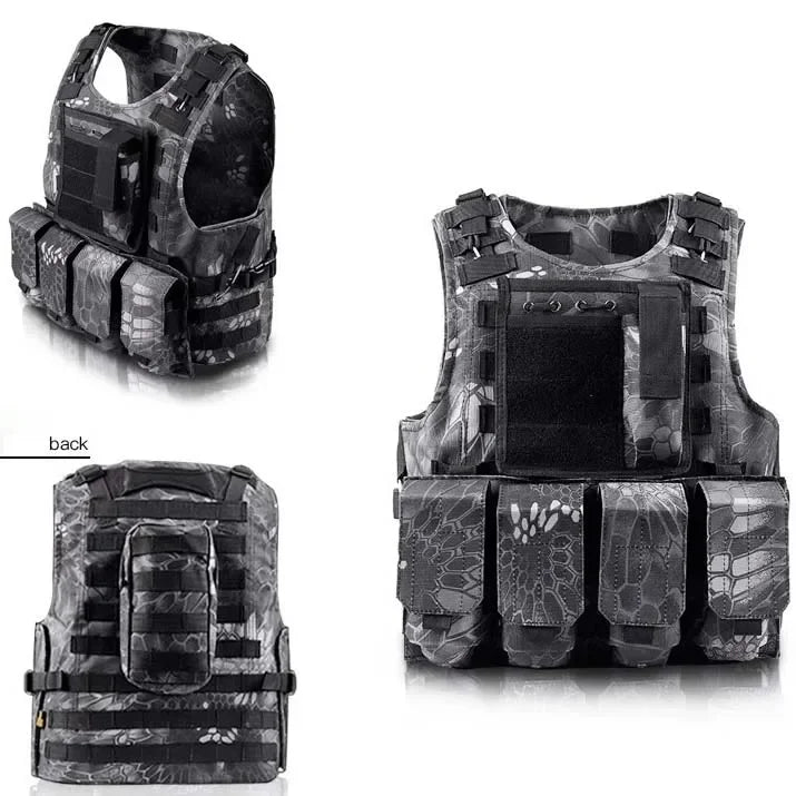 Adjustable Molle Tactical Vest Security Combat Body Vests Security Hunting Clothes Outdoor CS Game Airsoft Training Jacket