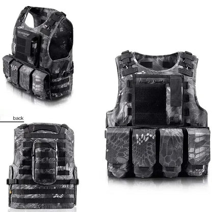 Adjustable Molle Tactical Vest Security Combat Body Vests Security Hunting Clothes Outdoor CS Game Airsoft Training Jacket