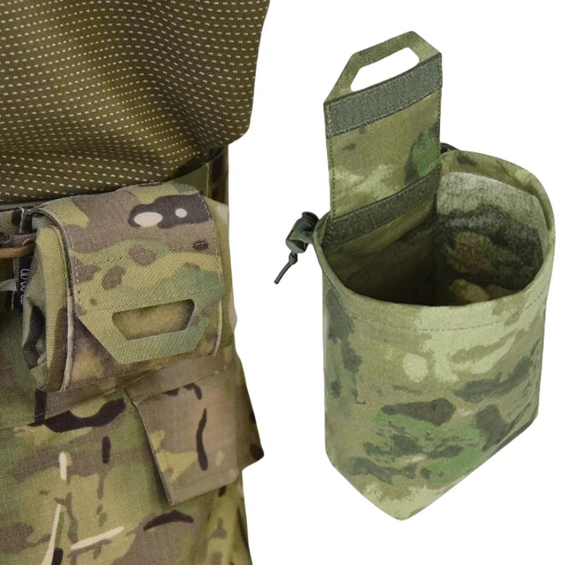 Tactical Foldable Recycling Bag Dump Pouch MOLLE Drop Pouch durable Mini  Magazine Utility Pouch