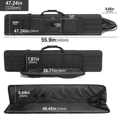 100/120cm Tactical Rifle Bag Single Long Rifle Case Soft Rifle Shotgun Storage Bag Pistol Gun Case Airsoft Shooting Range Bag