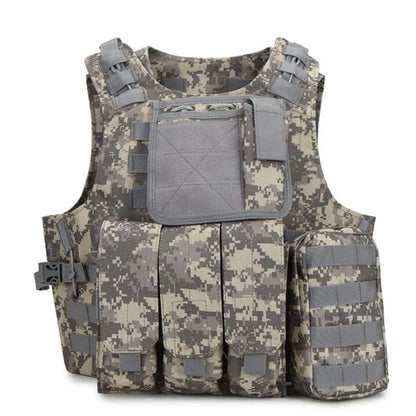 Tactical Vest CS Game Airsoft Assault Molle Vest Equipment Outdoor Clothing Hunting Camouflage Vest Combat Security Waistcoat