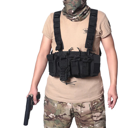 Hunting TCM Chest Rig Tactical Vest Magazine Pouch Holster Molle System Waist Vest Shooting Training Men Uniform Vest