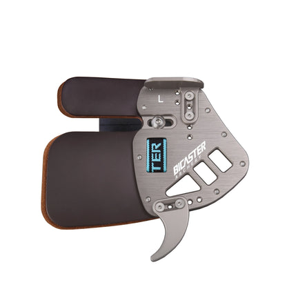 Bicaster ASA Archery Competition Finger Tab Guard Protection Genuine Leather+Aluminum S/M/L LH/RH Archery Bow Hunting accessory