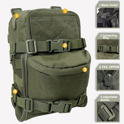 1000D Nylon MOLLE Accessory Bag Lightweight Waterproof Outdoor Vest Pouch Sports Utility Pack for Camping Hunting Hiking Travel